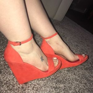 New orange Aldo wedges